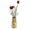 9-Inch Tall Ceramic Bent Melted Modern Style Sculpture Table Centerpiece Flower Vase, a Unique and Decorative Vase in an Elegant Gold Finish, Perfect for Adding Sophistication to Home or Office Décor, Ideal for Showcasing Fresh or Dried Flowers with